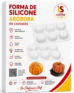 MOLDE DE SILICONE ABÓBORA TOMATE PARA DOCES E SOBREMESAS