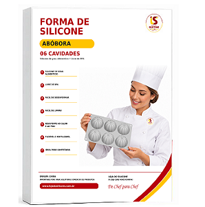 MOLDE DE SILICONE ABÓBORA TOMATE PARA DOCES E SOBREMESAS
