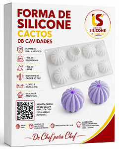 CAKE MOLDE DE SILICONE CACTOS 3D 8 CAVIDADES