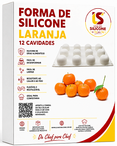 MOLDE DE SILICONE MINI LARANJA 12 CAVIDADES