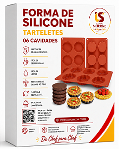 FORMA DE SILICONE PARA TARTELETES 06 CAVIDADES