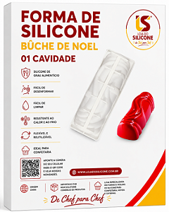 FORMA DE SILICONE NATALINA 3D BÜCHE DE NOEL