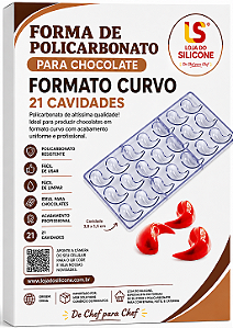 MOLDE DE POLICARBONATO CURVO PARA BOMBONS DE CHOCOLATE