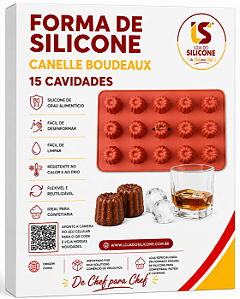 MOLDE DE SILICONE CANELLE BOUDEAUX VERSÃO 15 CAVIDADES