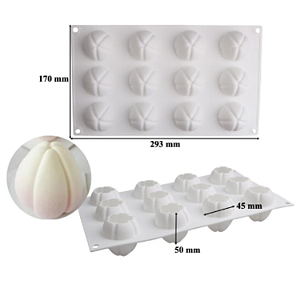 MOLDE DE SILICONE TULIPA FECHADA 12 CAVIDADES