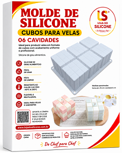 MOLDE DE SILICONE CUBOS PARA VELAS E SABONETE