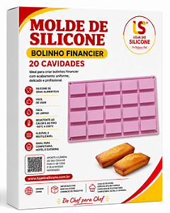 MOLDE DE SILICONE PARA FINANCIER 20 CAVIDADES