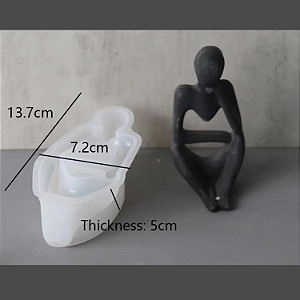 SILICONE MOLDE 3D CORPO HUMANO ABSTRATO PARA DECORAÇÃO