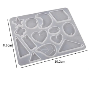 MOLDE DE SILICONE BRINCOS PARA RESINA 14 M