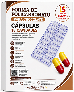 MOLDE DE POLICARBONATO CÁPSULA PARA CHOCOLATE