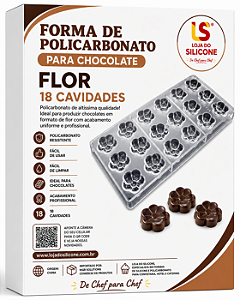 MOLDE DE POLICARBONATO FLOR 18 CAVIDADES