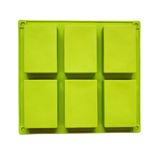 FORMA DE SILICONE PARA SABONETE 6 CAVIDADES 23.5X21.2CM