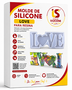 MOLDE DE SILICONE LOVE PARA RESINA EPÓXI