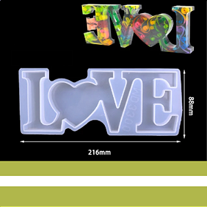 MOLDE DE SILICONE LOVE PARA RESINA EPÓXI