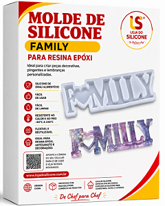 FORMA DE SILICONE MOLDE FAMILY PARA RESINA