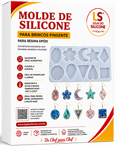 MOLDE DE SILICONE PARA PINGENTES BRINCOS RESINA EPÓXI
