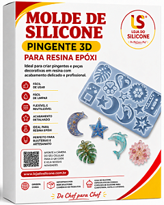 MOLDE PARA BRINCOS RESINA EPÓXI E PINGENTES