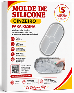 MOLDE DE SILICONE CINZEIRO PARA RESINA EPÓXI