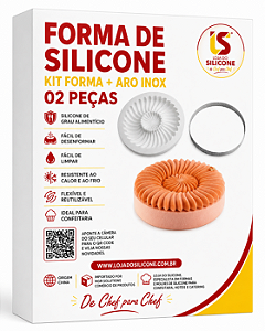 KIT DUAS PEÇAS ARO INOX E FORMA DE SILICONE