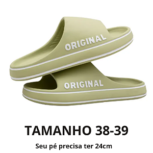 SANDÁLIA UNISEX NUVEM ALTA QUALIDADE COR  VERDE CLARO