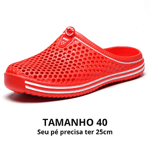 SANDÁLIAS ANTIDERRAPANTE UNISEX MACIAS E CONFORTÁVEIS RED