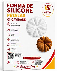 MOLDE DE SILICONE PÉTALAS DE CORAÇÃO