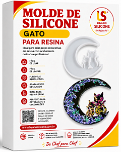 MOLDE DE SILICONE PARA RESINA EPÓXI GATO