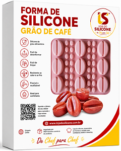 MOLDE DE SILICONE GRÃO DE CAFÉ 3D PARA DOCES FRANCÊS