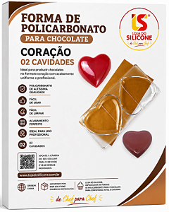 MOLDE DE POLICARBONATO CORAÇÃO DIA DAS MÃES