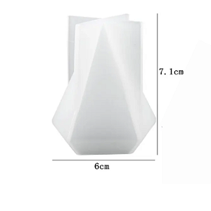 MOLDE DE SILICONE PIRÂMIDE DIAMANTE PARA RESINA E VELAS