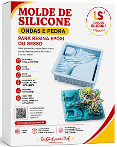 MOLDE DE SILICONE VASO TERRAÇO PARA RESINA EPÓXI E GESSO