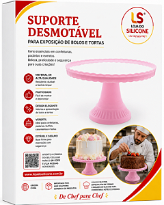 SUPORTE DESMONTÁVEL PARA EXPOSIÇÃO DE BOLOS E TORTAS