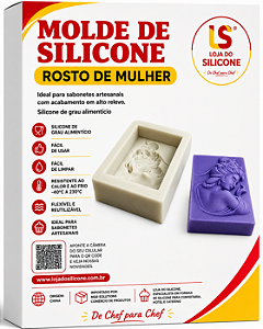 MOLDE DE SILICONE PARA SABONETE MULHER ALTO RELEVO
