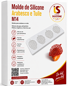 MOLDE DE SILICONE PARA TUILE E ARABESCOS DE CHOCOLATE