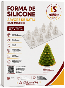 CAKE MOLDE 3D ARVORE DE NATAL 8 CAVIDADES