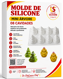 CAKE MOLDE SILICONE 3D DOCES NATALINO ARVORE