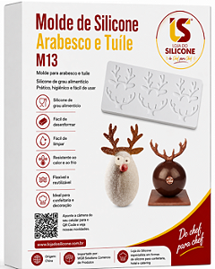 MOLDE DE SILICONE ARABESCOS TUILES DECORAÇÃO EM DOCES
