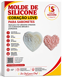 MOLDE DE SILICONE CORAÇÃO DIA DAS MÃES E NAMORADOS
