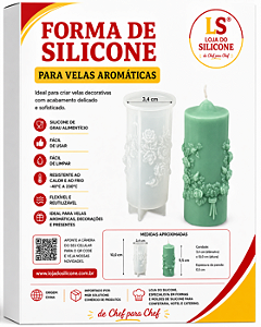 MOLDE DE SILICONE CILÍNDRICO PARA VELAS 3D