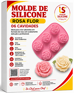 MOLDE DE SILICONE ROSA FLÔR