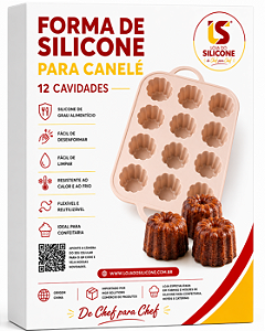 MOLDE DE SILICONE PARA CANELLÉ 12 CAVIDADES