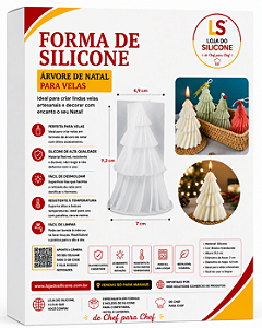 MOLDE DE SILICONE PARA VELA MODELO ARVORE NATAL