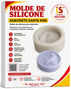 MOLDE DE SILICONE SANTA MÃE PARA SABONETE ALTO RELEVO