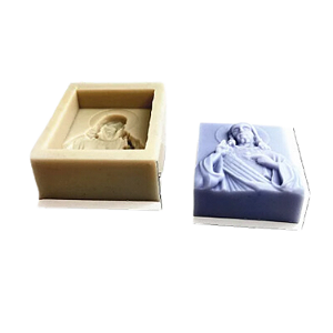 MOLDE DE SILICONE SANTO PAI ALTO  RELEVO PARA SABONETE