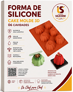 MOLDE DE SILICONE PARA DOCES FRANCÊS 06 CAVIDADES