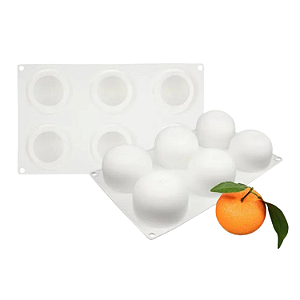 MOLDE DE SILICONE LARANJA 06 CAVIDADES