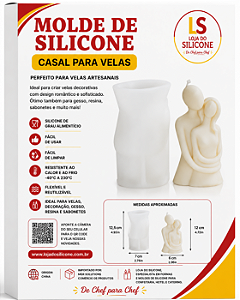 MOLDE DE SILICONE PARA VELA CASAL