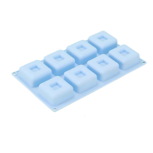 MOLDE DE SILICONE 08 CAVIDADES QUADRADO