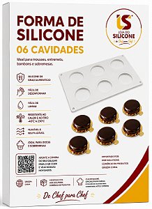MOLDE DE SILICONE 06 CAVIDADES PARA DOCES