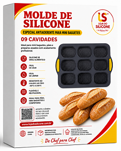 FORMA DE SILICONE OBLONGO PERFURADA PARA PÃES